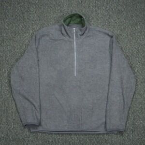 Onward Reserve Pullover Mens Medium Blue Gray‎ Quarter Zip Fleece Sweater